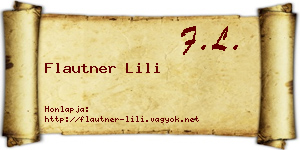 Flautner Lili névjegykártya